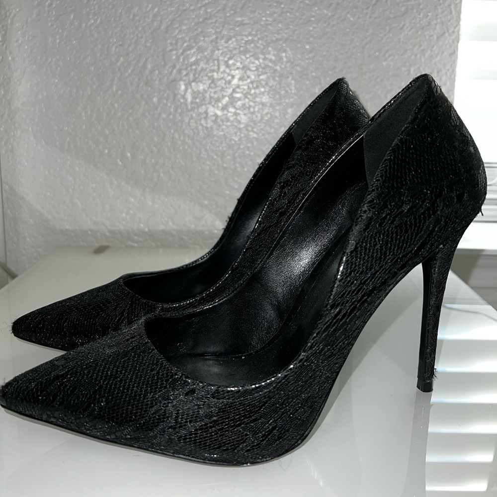 black aldo heels